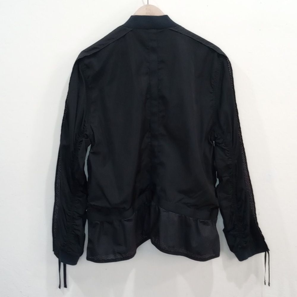 Puma Xtreme Frill Bomber Jacket Black Ruched Tie Sleeves Zip Off Frill Hem XL - Picture 6 of 15